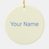 Aruba Retro Caribbean Island met Flamingo  Keramisch Ornament (Achterkant)