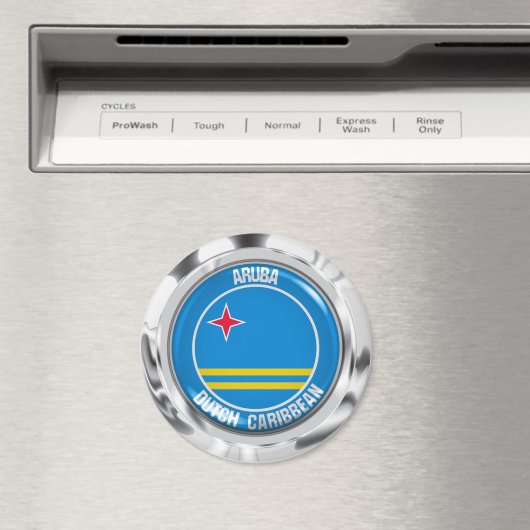 Aruba Round Emblem Magneet (Insitu (Vaatwasser))