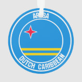 Aruba Round Emblem Ornament (achterkant)