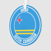 Aruba Round Emblem Ornament (voorkant)