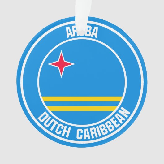 Aruba Round Emblem Ornament (voorkant)