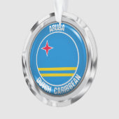 Aruba Round Emblem Ornament (voorkant)