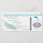 ARUBA Save the Date Boarding Pass (Voorkant)