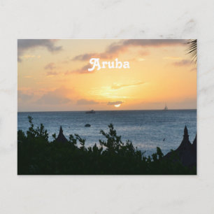 Aruba Setting Sun Briefkaart