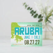 ARUBA Sla de datum op Save The Date (Staand voorkant)