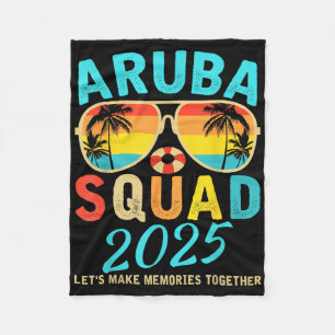 Aruba Squad 2025 Vakantie Vrienden Familie Matchin Fleece Deken