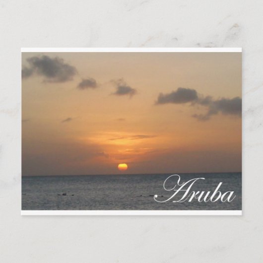 Aruba Sunset Briefkaart (Voorkant)