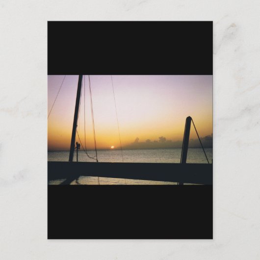 Aruba Sunset Briefkaart (Voorkant)