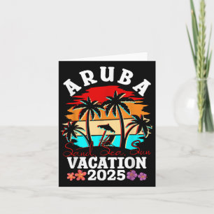 Aruba Trip 2025 Grappige neef Vrienden Zomerstrand Kaart