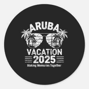 Aruba Vakantie 2025 Familie Reizen T-shirt Leuke V Ronde Sticker