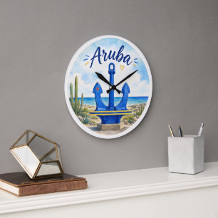Aruba vlag anker Caribisch eiland reis souvenir Grote Klok