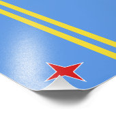 Aruba-vlag Foto Afdruk (Hoek)