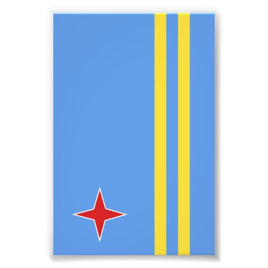 Aruba-vlag Foto Afdruk (Voorkant)
