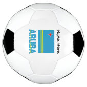 Aruba Vlag gepersonaliseerd Voetbal (Gedraaid)
