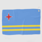 Aruba-vlag Golfhanddoek (Horizontaal)
