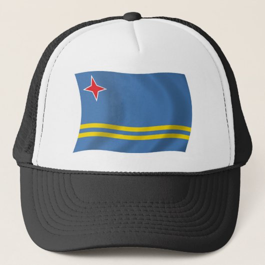 Aruba Vlag Hoed Trucker Pet (Voorkant)