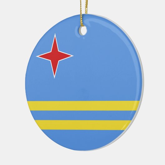 Aruba-vlag Keramisch Ornament (Links)