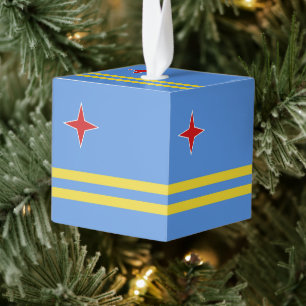 Aruba-vlag Kubus Ornament