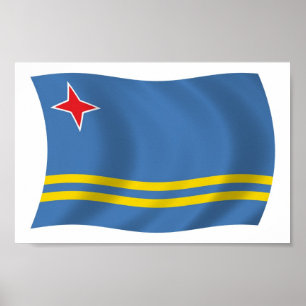 Aruba Vlag Poster Print
