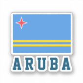 Aruba-vlag Sticker (Voorkant)