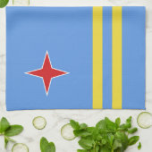 Aruba-vlag Theedoek (Gevouwen)