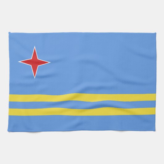Aruba-vlag Theedoek (Horizontaal)