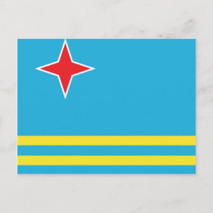Aruba - Vlag van hoge kwaliteit Briefkaart