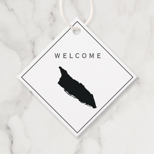 Aruba Welcome Bag Gift Label voor Wedding Weekend (Voorkant)