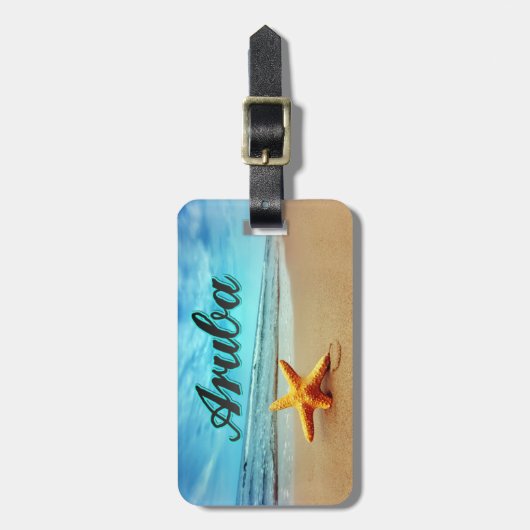 Aruba-zeester Bagagelabel (Voorkant verticaal)