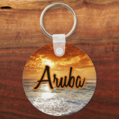 Aruba-zonsondergang Sleutelhanger (Voorkant)