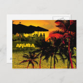 Aruba - zwammen, zonnesteen en oceaan briefkaart (Voorkant / Achterkant)