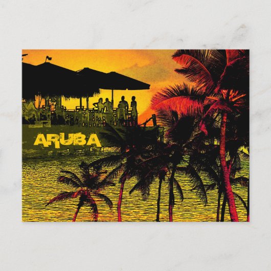 Aruba - zwammen, zonnesteen en oceaan briefkaart (Voorkant)