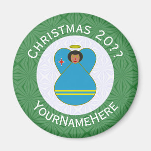 Arubaanse engel kerstvlag gepersonaliseerd magneet