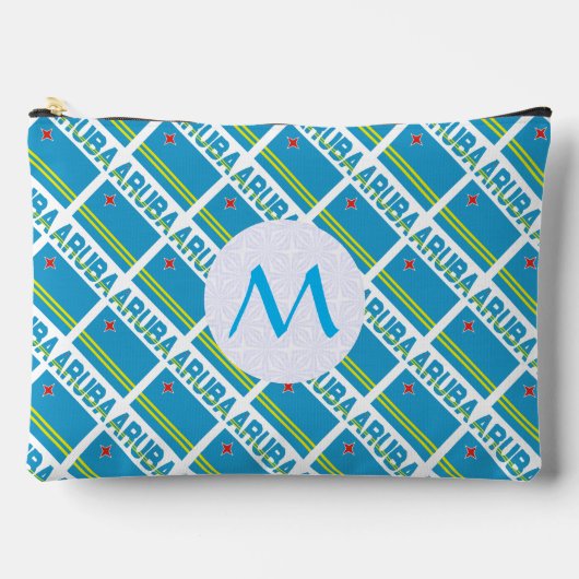 Arubaanse Vlag Getegeld Monogram Etui (Voorkant)