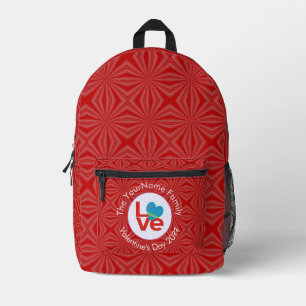 Arubaanse Vlag Hart LIEFDE Rood Gepersonaliseerde Bedrukte Rugzak
