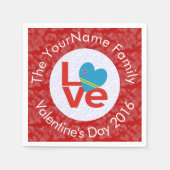 Arubaanse Vlag Hart Rode Liefde Servetten (Voorkant)