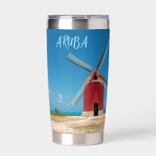 Arubaanse windmolen geïsoleerde drinkbeker
