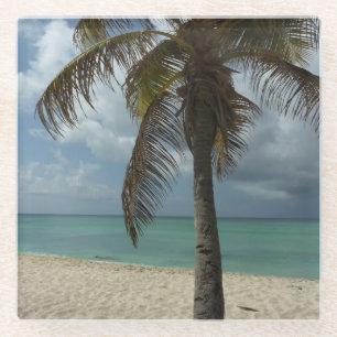 Aruban Beach I Beauful Natuur Scene Glazen Onderzetter