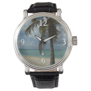 Aruban Beach I Beauful Natuur Scene Horloge
