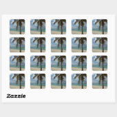 Aruban Beach I Beauful Natuur Scene Vierkante Sticker (Vel)