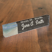 Aruban Beach II Beauful Natuur Scene Naambordje (Zijkant)