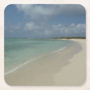 Aruban Beach II Beauful Natuur Scene Vierkante Kartonnen Onderzetter
