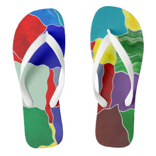 Aruba's kleurrijke patches teenslippers