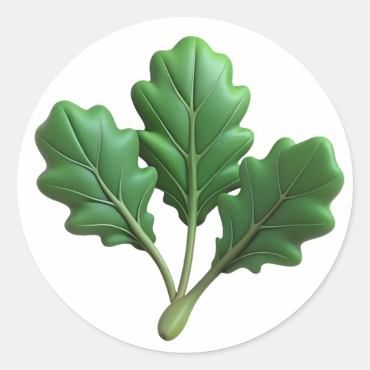 Arugula Plastic 3D - Étiquette rond brillant (Devant)