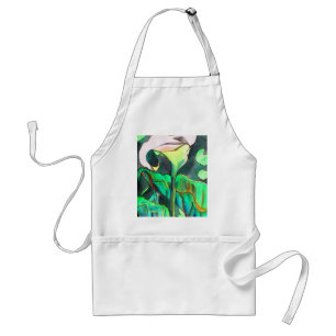 Arum Lily waterverf originele kunst schilderij Standaard Schort