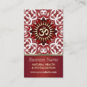 Aruna Yoga Carte de visite du nouvel âge (Dos)