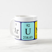 Arunas tasse de nom de table périodique (Devant gauche)