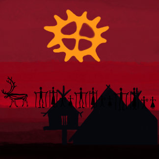 Arvidsjaur mugg med samiskt mönster mok