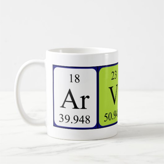Arvin nom de table périodique mug (Gauche)