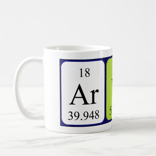 Arvin nom de table périodique mug (Gauche)